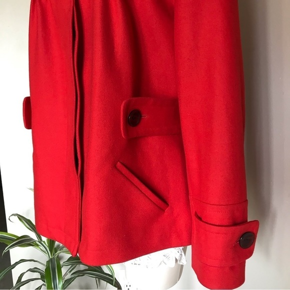 Style & Co Wool Coat Retro Red Size Large - Picture 3 of 8